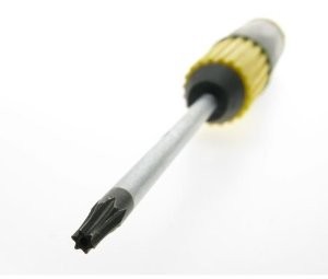 The T8 Eight tip star shaped screw head.
